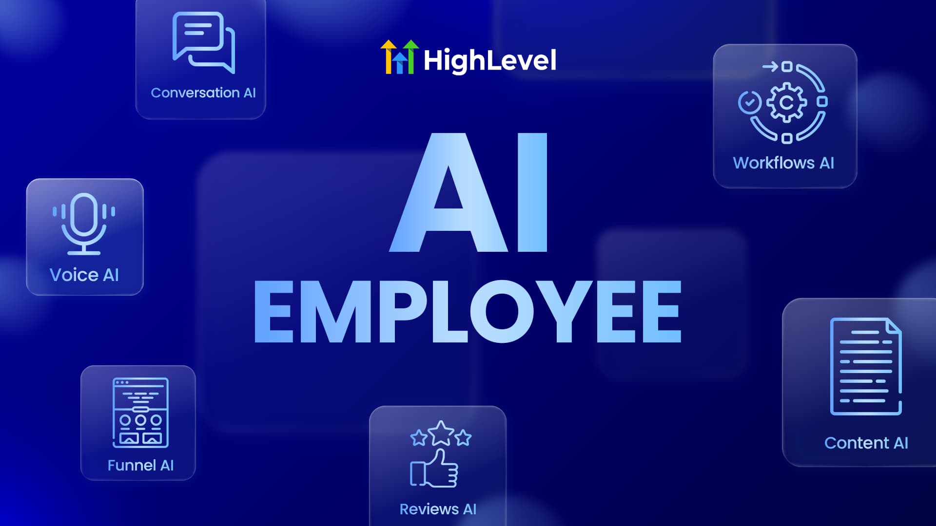 GoHighLevel Conversation AI dashboard showing AI Employees handling customer interactions