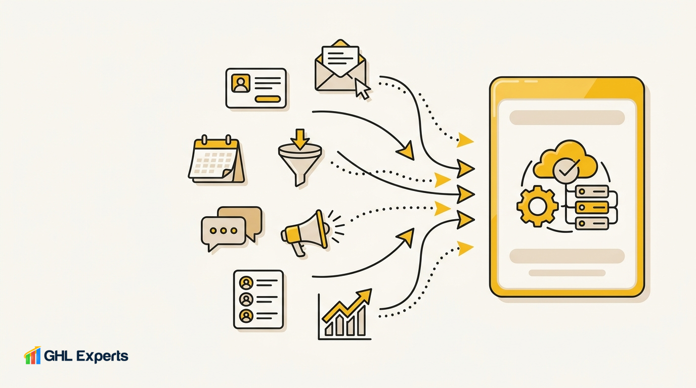 What is GoHighLevel? Many fragmented marketing tools converging into one unified platform.